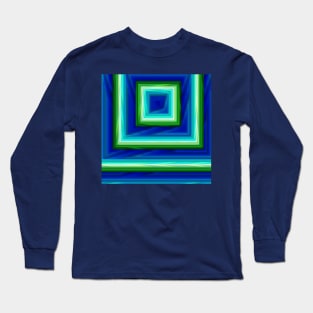 Blue and green squares Long Sleeve T-Shirt